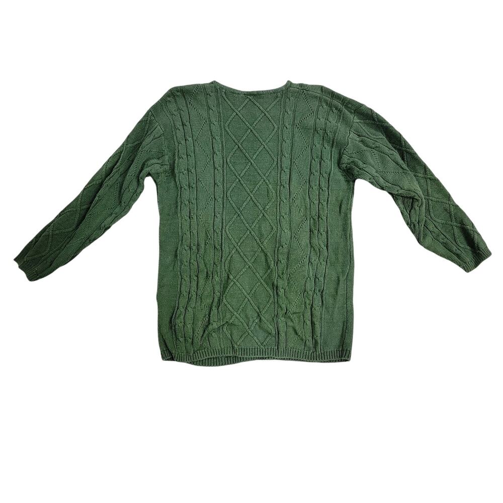 Paul Harrison Design large green sweater men casual long sleeve pullover